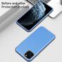 Удароустойчив кейс с кожена текстура за iPhone 11 Pro Max - светлосин