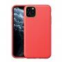 Удароустойчив кейс с кожена текстура за iPhone 11 Pro Max - червен