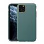 Удароустойчив кейс с кожена текстура за iPhone 11 Pro Max - зелен