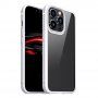 Удароустойчив прозрачен кейс с въглеродна текстура за iPhone 13 Pro Max - бял