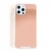 Кейс с огледална повърхност за iPhone 13 Pro - розово златен