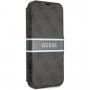 Guess 4G Printed Stripe флип калъф за iPhone 13 Pro Max - сиво