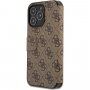 Guess 4G Metal Logo флип калъф за iPhone 13 Pro Max - кафяв