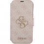 Guess 4G Metal Logo флип калъф за iPhone 13 Pro Max - розово