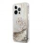 Guess Big 4G Liquid Glitter Gold кейс за iPhone 13 Pro - златен