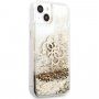Guess Big 4G Liquid Glitter Gold кейс за iPhone 13 - златен