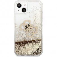 Guess Big 4G Liquid Glitter Gold кейс за iPhone 13 - златен