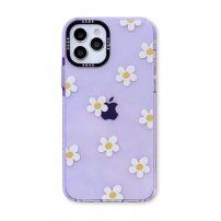 Прозрачен кейс от мека пластмаса за iPhone 12 Pro Max - маргаритки
