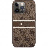 Guess 4G Printed Stripe кейс за iPhone 13 Pro Max - кафяв