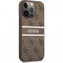 Guess 4G Printed Stripe кейс за iPhone 13 Pro Max - кафяв
