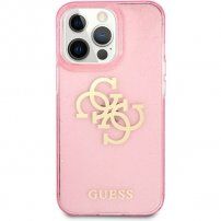 Guess Big 4G Full Glitter кейс за iPhone 13 Pro Max - розов