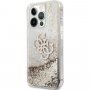 Guess Big 4G Liquid Glitter Gold кейс за iPhone 13 Pro Max - златен