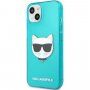 Karl Lagerfeld Choupette Head кейс за iPhone 13 mini - тюркоазен