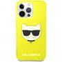 Karl Lagerfeld Choupette Head кейс за iPhone 13 Pro Max - неоново жълт