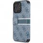 Guess 4G Printed Stripe флип калъф за iPhone 13 Pro Max - синьо