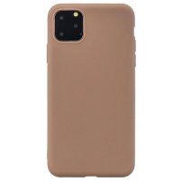 Кейс от мека пластмаса за iPhone 13 Pro - кафяв