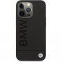 BMW Leather Hot Stamp кейс за iPhone 13 Pro Max - черен
