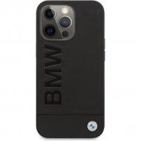 BMW Leather Hot Stamp кейс за iPhone 13 Pro Max - черен