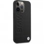 BMW Leather Hot Stamp кейс за iPhone 13 Pro Max - черен