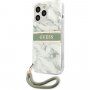 Guess Marble Stripe кейс за iPhone 13 Pro Max - зелен