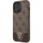 Guess 4G Metal Logo кейс за iPhone 13 Pro Max - кафяв