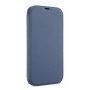 Калъф тип портмоне от силикон и PU кожа за iPhone 13 Pro Max - синьо