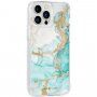 Case Mate Tough Print мраморен кейс за iPhone 13 Pro Max - тюркоазен