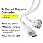 Baseus магнитен кабел за зареждане с конектор MagSafe 2 (форма T) / USB-C за Macbook - 2m - бял