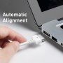 Baseus магнитен кабел за зареждане с конектор MagSafe 2 (форма T) / USB-C за Macbook - 2m - бял