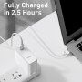 Baseus магнитен кабел за зареждане с конектор MagSafe 2 (форма T) / USB-C за Macbook - 2m - бял