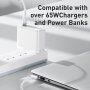 Baseus магнитен кабел за зареждане с конектор MagSafe 2 (форма T) / USB-C за Macbook - 2m - бял