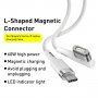Baseus магнитен кабел за зареждане 60W USB-C / MagSafe (tvar L) за Macbook - 2 m - бял