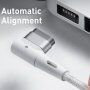 Baseus магнитен кабел за зареждане 60W USB-C / MagSafe (tvar L) за Macbook - 2 m - бял