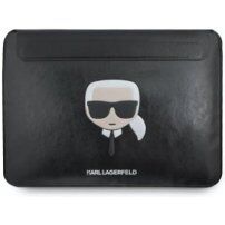 Karl Lagerfeld кожен джоб за iPad Pro 12,9" / MacBook до 14" - черна