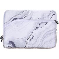 Неопренова чанта за iPad до 13" / MacBook до 14" - бял мрамор