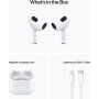 Оригинални Apple безжични слушалки AirPods 3 с калъф за зареждане MagSafe (2021) - Бели