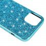 Защитен кейс с пайети за iPhone 12 / 12 Pro - син