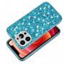 Защитен кейс с пайети за iPhone 13 mini - син