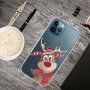 Прозрачен кейс от мека пластмаса за iPhone 13 Pro Max - коледен елен