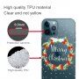 Прозрачен кейс от мека пластмаса за iPhone 13 Pro Max - коледен венец