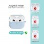 Силиконов калъф с карабинер за AirPods 3 - светлосин