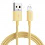 JOYROOM сплетен кабел за зареждане и пренос на данни USB-A / Lightning за iPhone / iPad / iPod / AirPods - 1 m - жълт