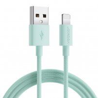 Joyroom сплетен кабел за зареждане и пренос на данни USB-A / Lightning за iPhone / iPad / iPod / AirPods - 2 m - зелен
