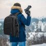 PULUZ водоустойчива раница с дъждобран за iPad / MacBook до 15" - черен