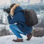 PULUZ водоустойчива раница с дъждобран за iPad / MacBook до 15" - черен