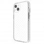 Защитен прозрачен кейс на кръстчета за iPhone 13 mini - бял