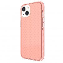 Защитен прозрачен кейс на кръстчета за iPhone 13 mini - розов