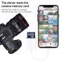 Четец на SD карти с lightning конектор за iPhone / iPad - бяла