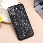 Защитен мек кейс със звездички за iPhone X / XS - черен