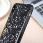Защитен мек кейс със звездички за iPhone X / XS - черен